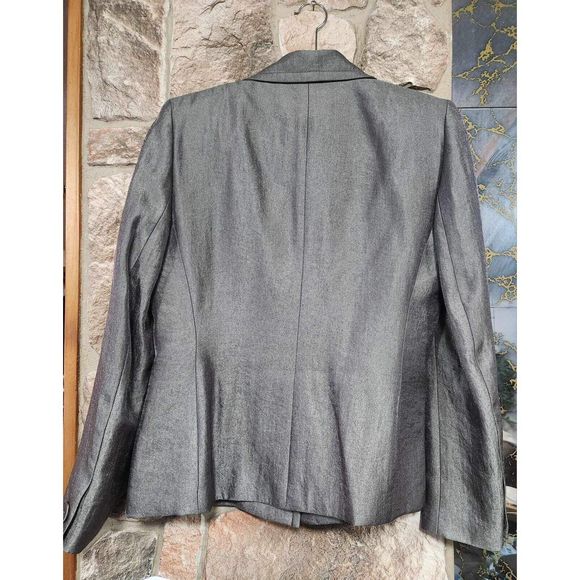 Kasper Women's One Button Mettalic Suit & Pants Set Size 6. B23 - Picture 2 of 9